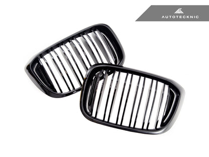 AutoTecknic Dual-Slats Gloss Black Front Grille Set - G01 X3 | G02 X4 Pre-LCI (ATK-BM-0256-DS-GB)