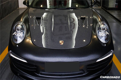 Carbonado 2013-2019 Porsche 991 Carrera Targa S 4 4s GT3 Convert GT2RS Style Carbon Fiber Hood