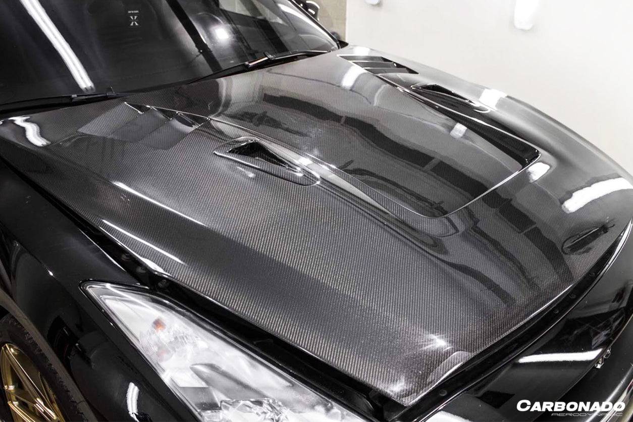 Capó de fibra de carbono estilo Nissan GTR R35 CBA DBA BSE2 (2008-2016)