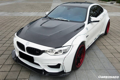 Capó estilo fibra de carbono para BMW F80 M3 F82 M4 GTS 2014-2020 Carbonado