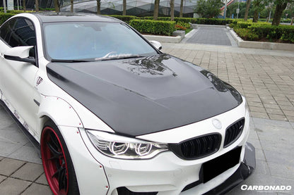 Capó estilo fibra de carbono para BMW F80 M3 F82 M4 GTS 2014-2020 Carbonado