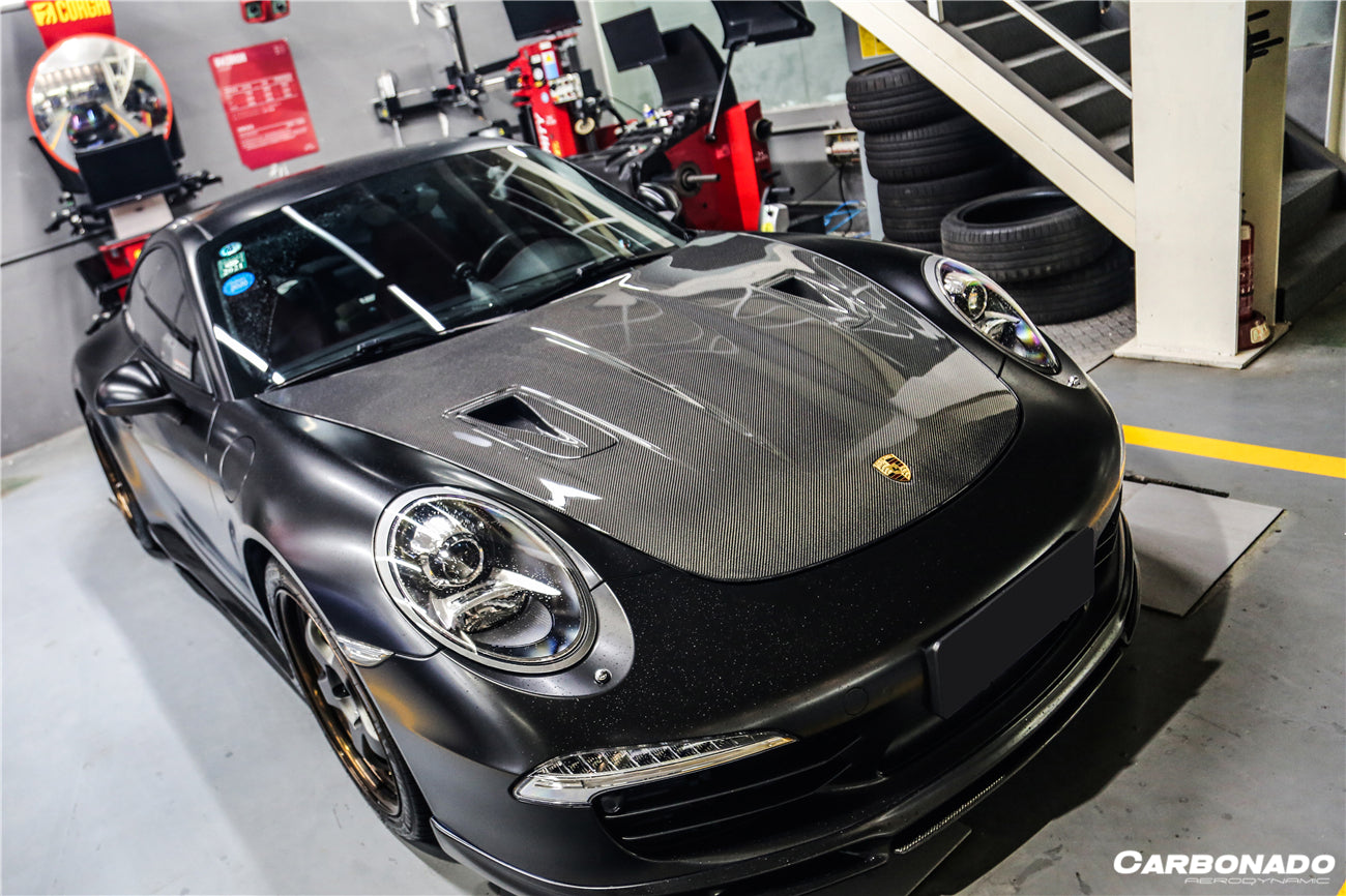 Carbonado 2013-2019 Porsche 991 Carrera Targa S 4 4s GT3 Convert GT2RS Style Carbon Fiber Hood