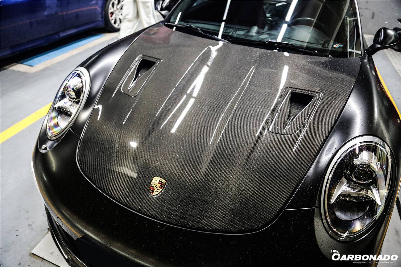 Carbonado 2013-2019 Porsche 991 Carrera Targa S 4 4s GT3 Convert GT2RS Style Carbon Fiber Hood