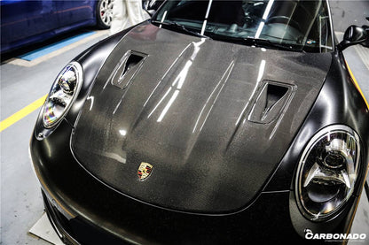 Carbonado 2013-2019 Porsche 991 Carrera Targa S 4 4s GT3 Convert GT2RS Style Carbon Fiber Hood