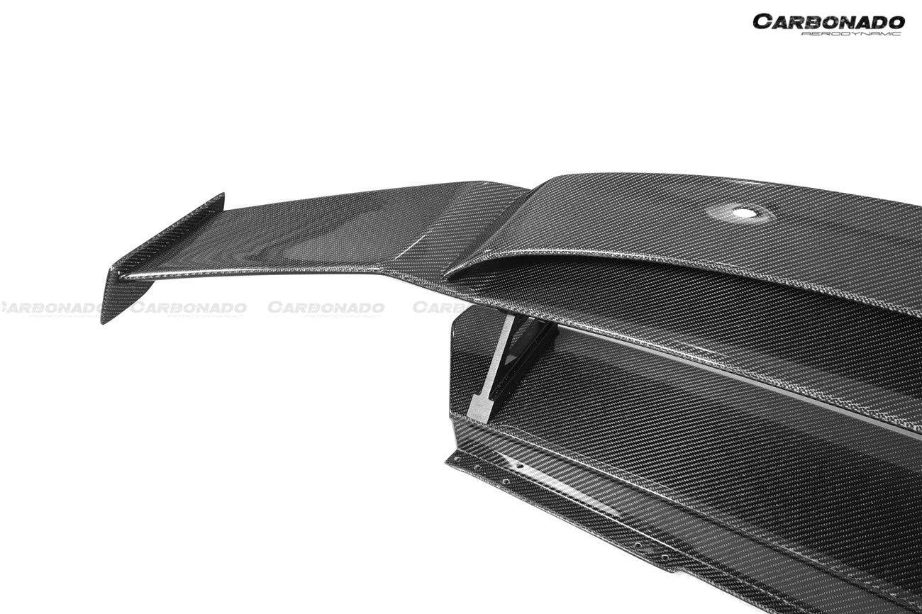 Carbonado 2015-2025 Lamborghini Huracan LP610  LP580  Evo  Tecnica MD Style Carbon Fiber Trunk Spoiler with Base
