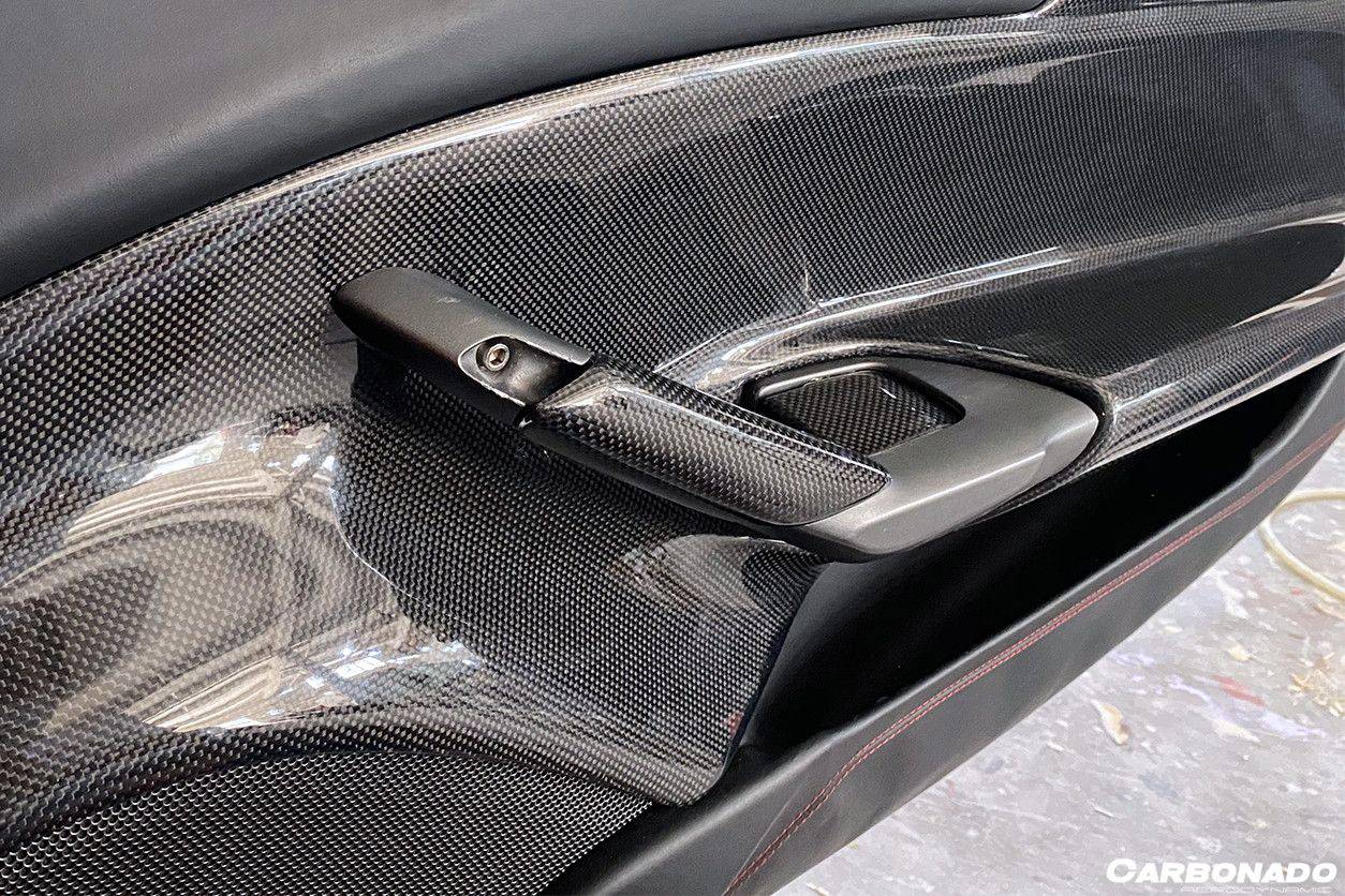 Carbonado 2015-2020 Ferrari 488 GTB Spider OE Style Carbon Fiber Door Handle Interior