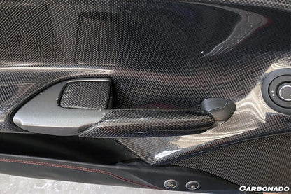 Carbonado 2015-2020 Ferrari 488 GTB Spider OE Style Carbon Fiber Door Handle Interior