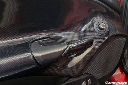 Carbonado 2015-2020 Ferrari 488 GTB Spider OE Style Carbon Fiber Door Handle Interior