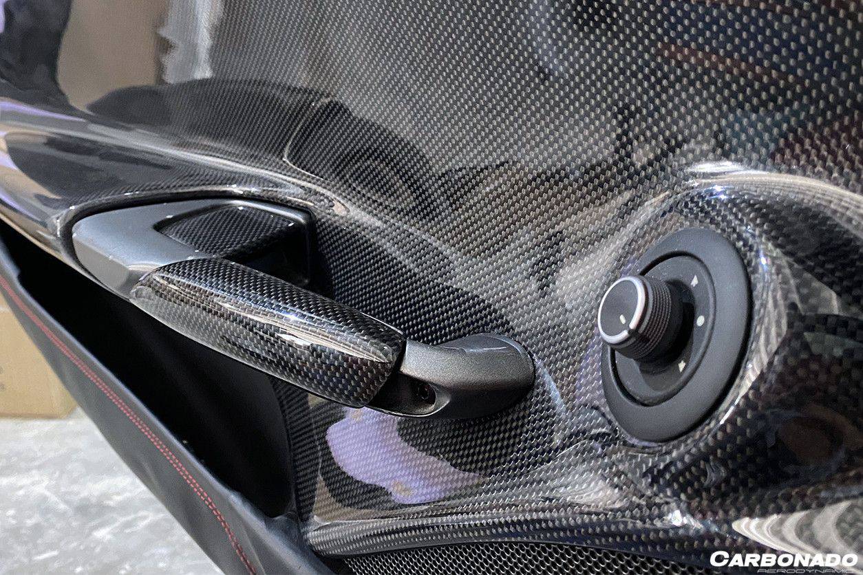 Carbonado 2015-2020 Ferrari 488 GTB Spider OE Style Carbon Fiber Door Handle Interior