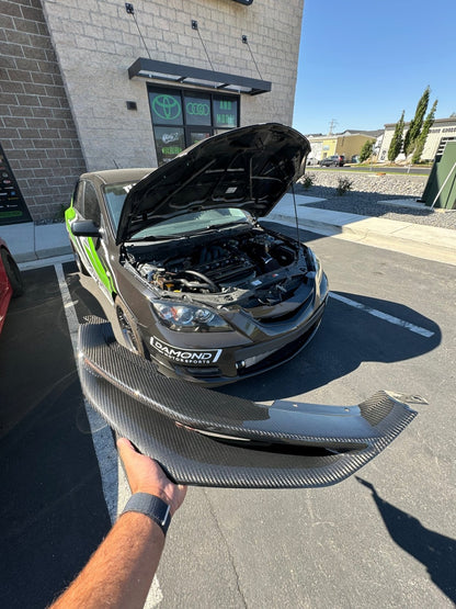 Gravedigger 07 - 09 Mazdaspeed 3 Carbon Fiber Badgeless Grille by Graveyard Performance - 3