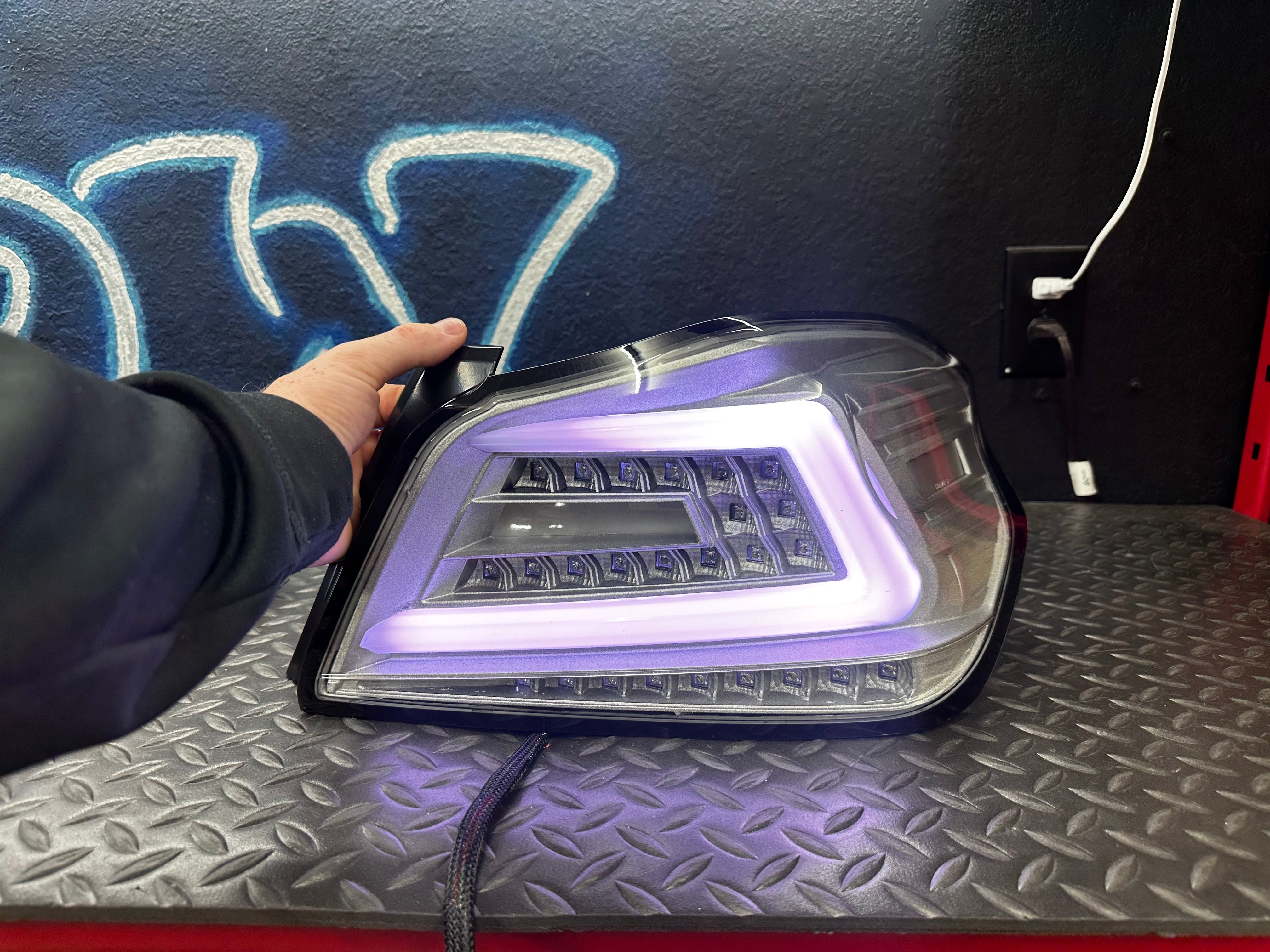 NTXGlow Clear Color Shifting Spec D Tail Lights | 2015-2021 Subaru WRX - 5