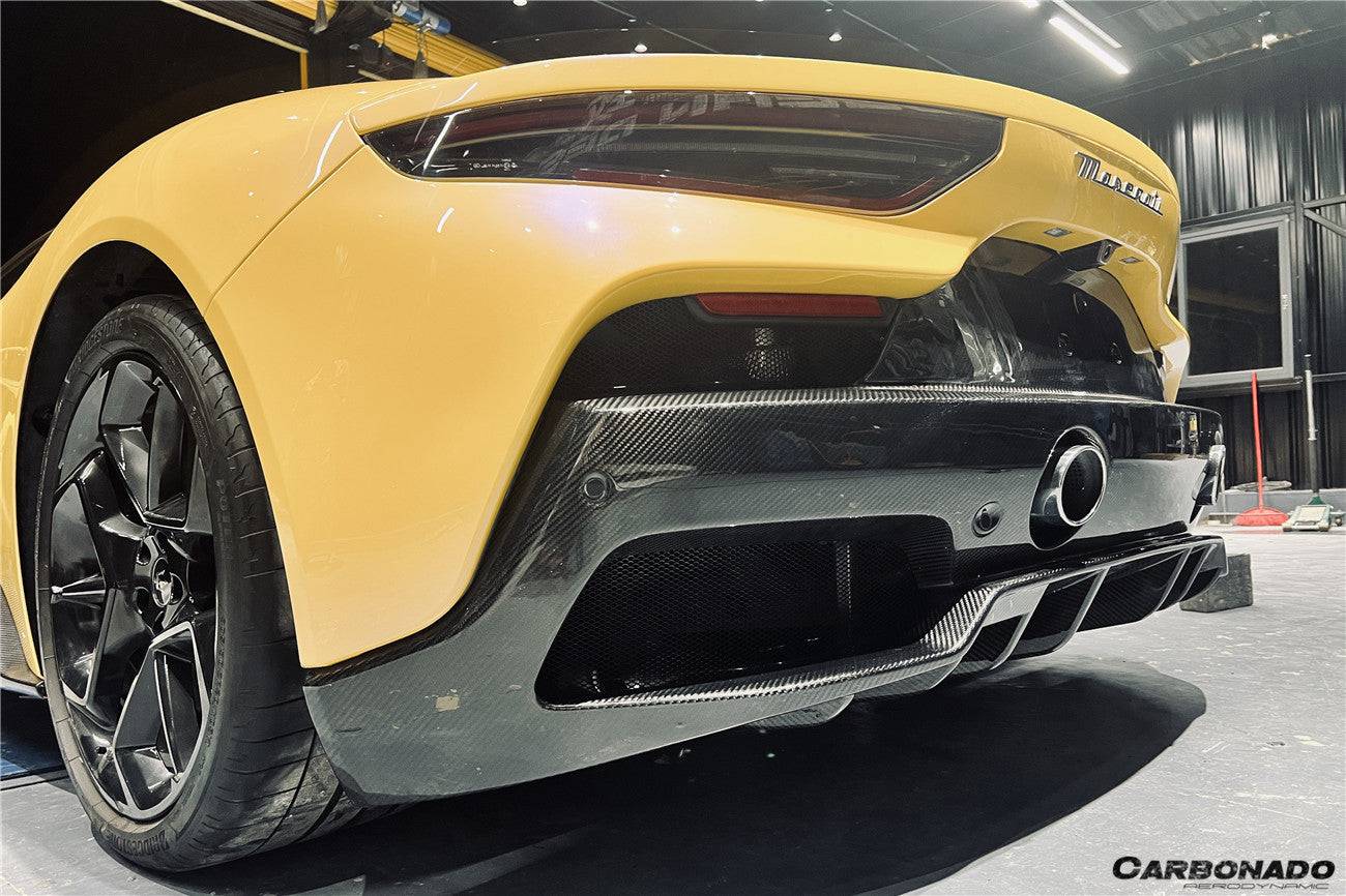 Carbonado 2020-2024 Maserati MC20 OEM Style DRY Carbon Fiber Rear Lip Diffuser
