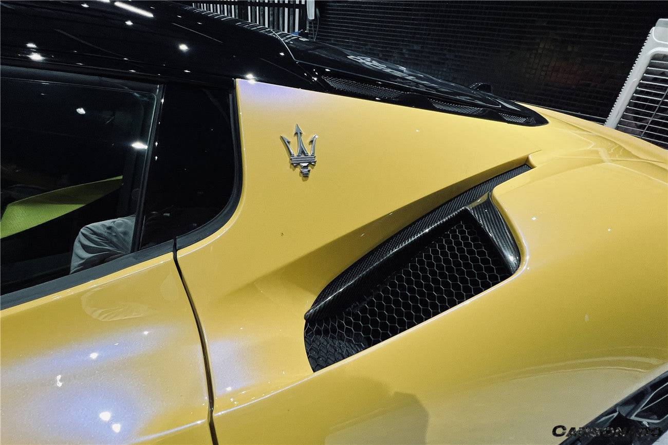 Carbonado 2020-2024 Maserati MC20 Dry Carbon Fiber Quarter Panel Side Vent Scoops