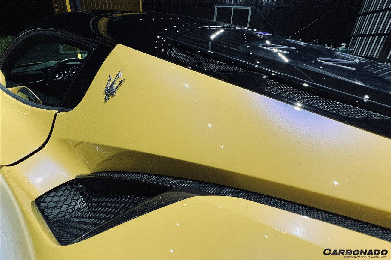 Carbonado 2020-2024 Maserati MC20 Dry Carbon Fiber Quarter Panel Side Vent Scoops