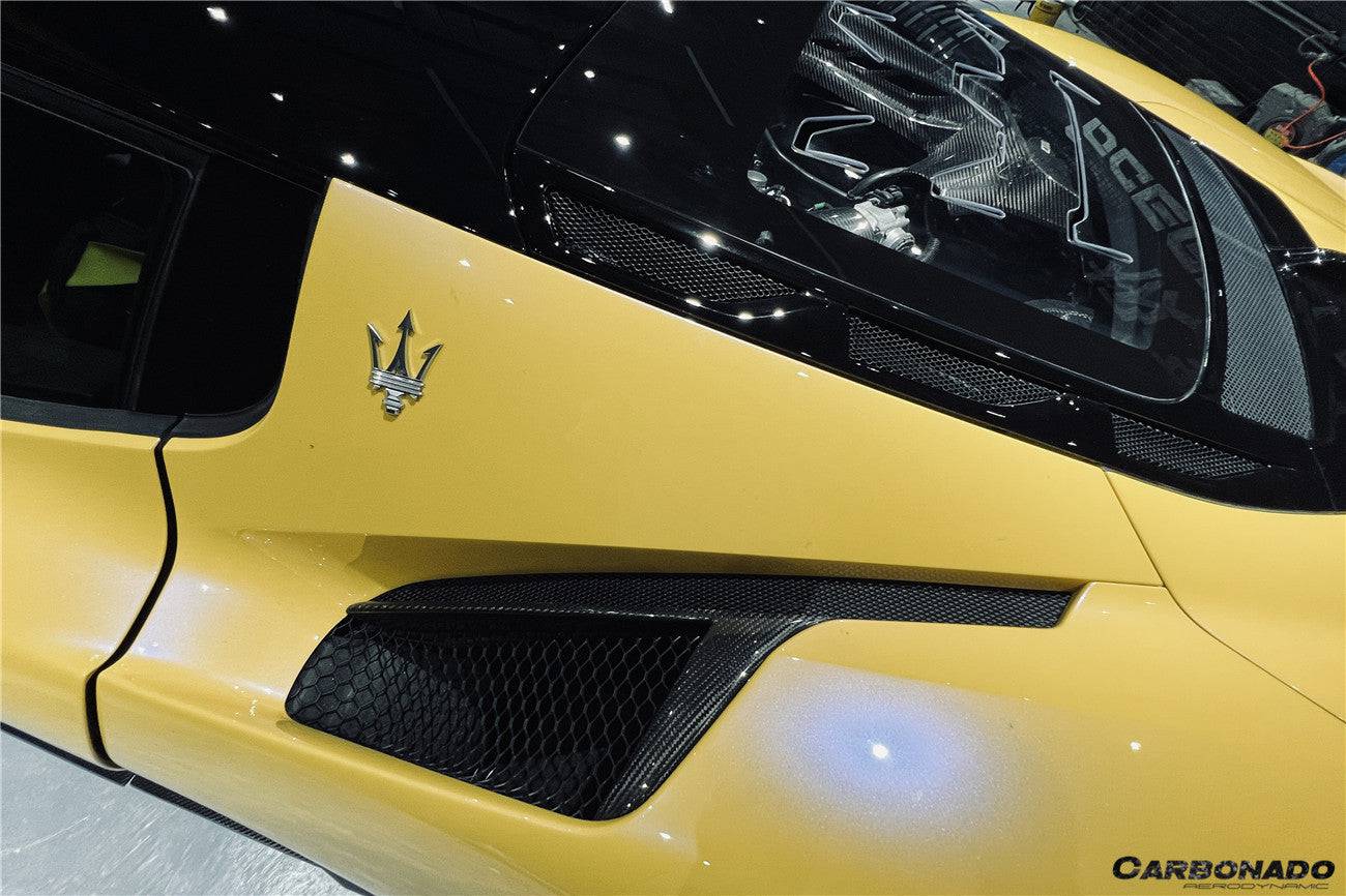 Carbonado 2020-2024 Maserati MC20 Dry Carbon Fiber Quarter Panel Side Vent Scoops