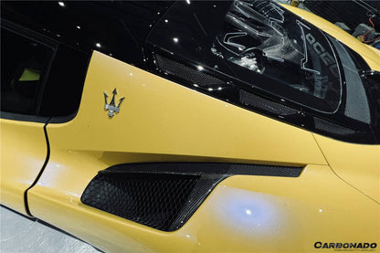 Carbonado 2020-2024 Maserati MC20 Dry Carbon Fiber Quarter Panel Side Vent Scoops