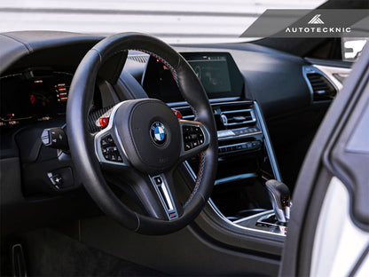 AutoTecknic Replacement Carbon Steering Wheel Top Cover - F95 X5M | F96 X6M
