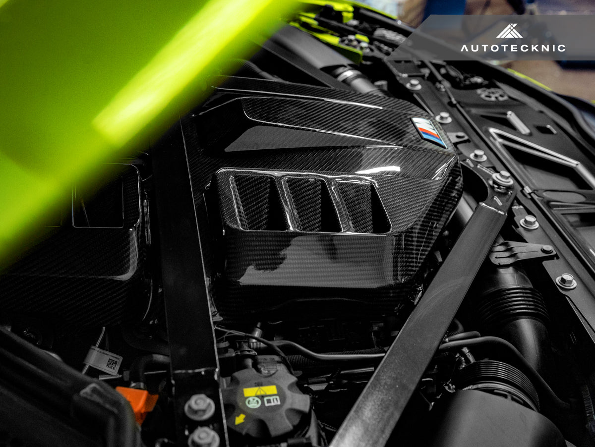 Cubierta de motor de fibra de carbono seca AutoTecknic - G80 M3 | G82/ G83 M4