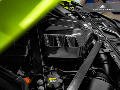 Cubierta de motor de fibra de carbono seca AutoTecknic - G80 M3 | G82/ G83 M4