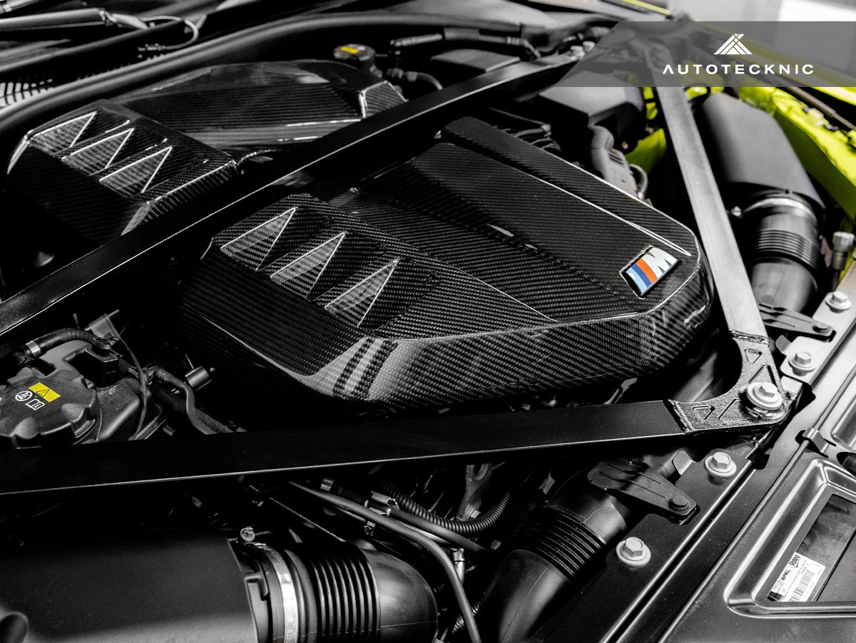 Cubierta de motor de fibra de carbono seca AutoTecknic - G80 M3 | G82/ G83 M4