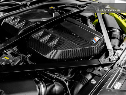 Cubierta de motor de fibra de carbono seca AutoTecknic - G80 M3 | G82/ G83 M4
