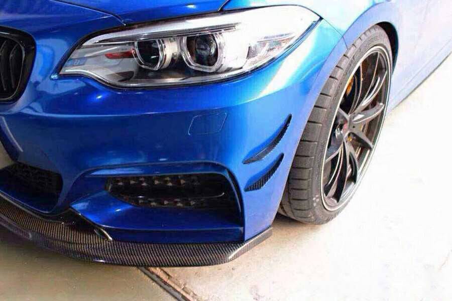 Carbonado 2013-2016 BMW 2 Series F22  F23 EXOT Style Front Canards (M-Tech Only)