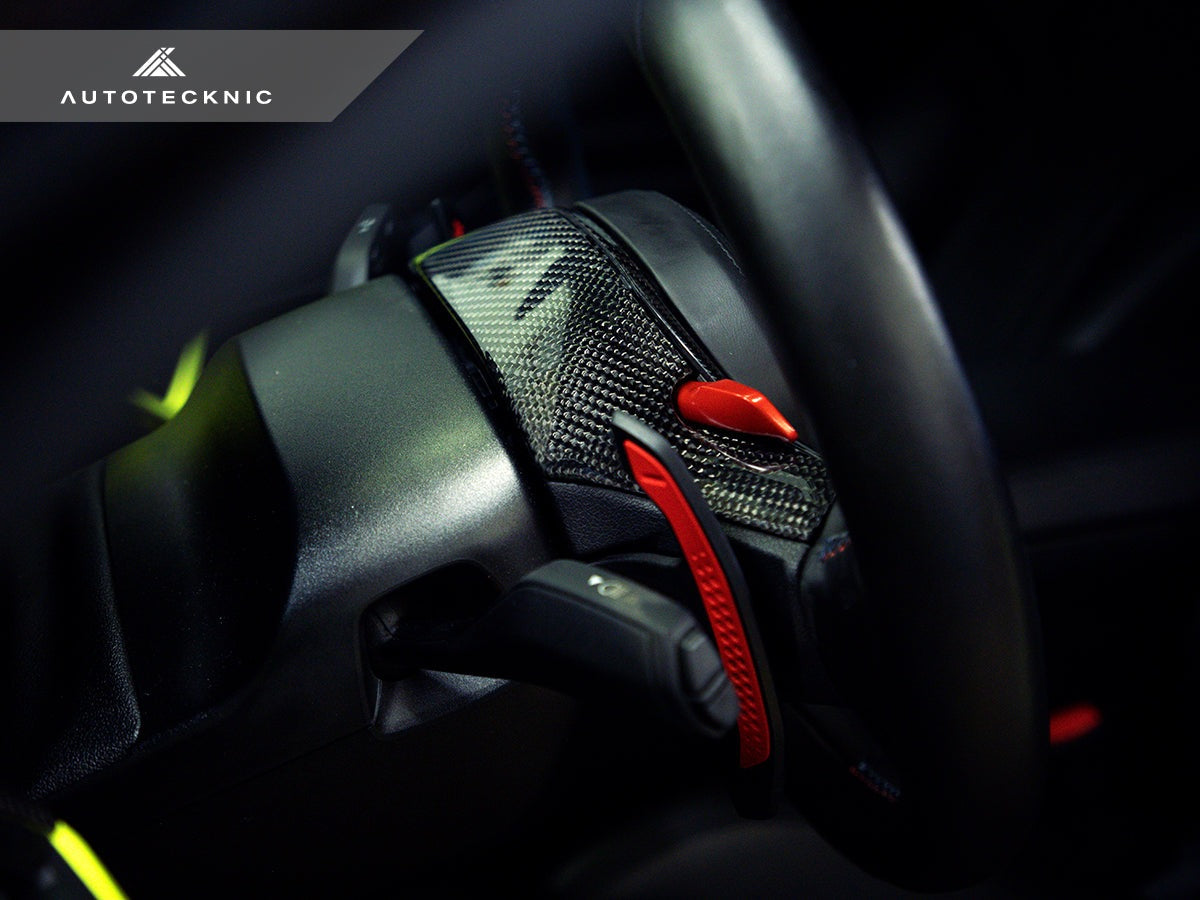 AutoTecknic Replacement Carbon Steering Wheel Top Cover - G80 M3 | G82/ G83 M4 - 4