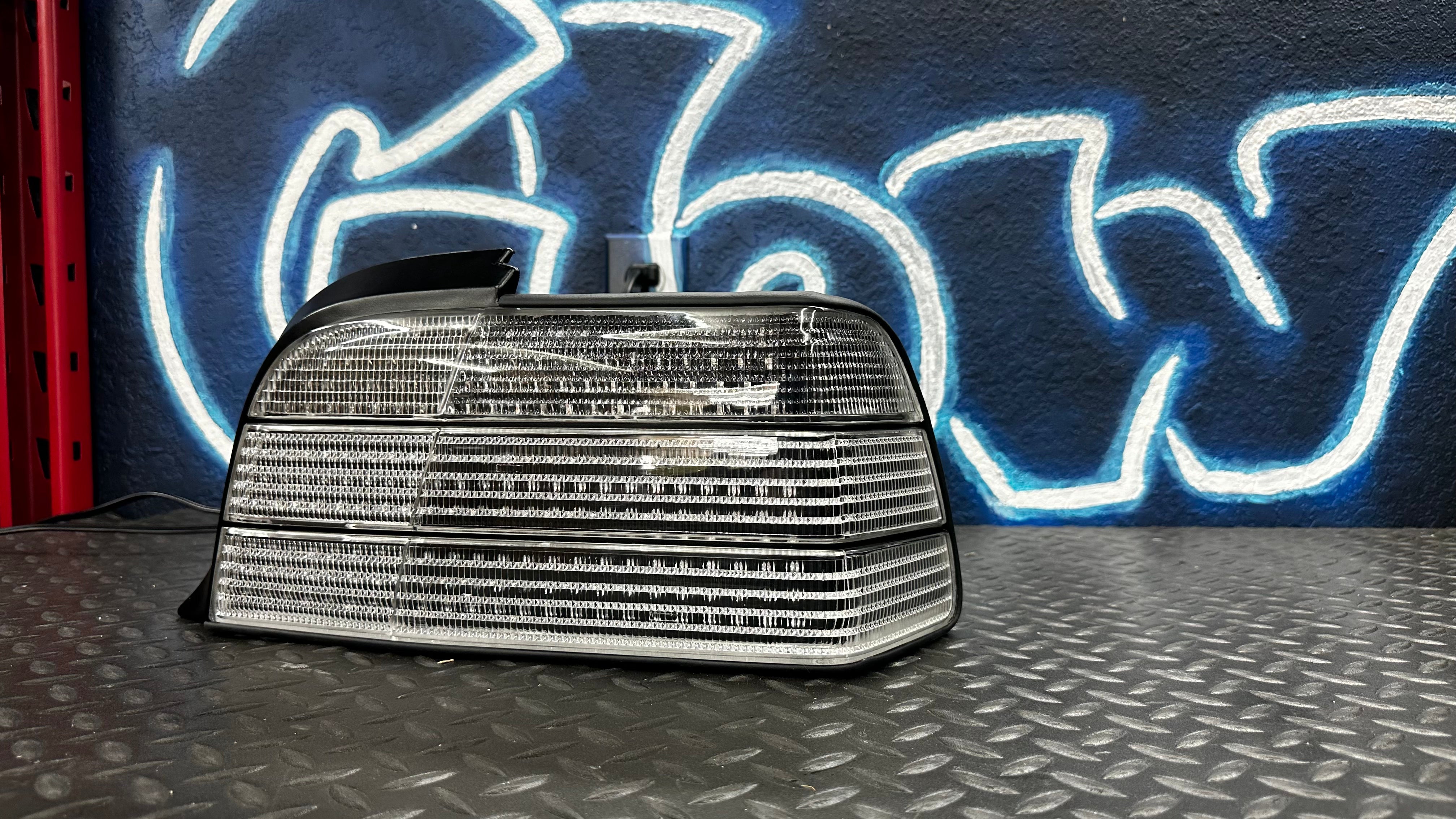 NTXGlow Custom Grid Style Tail Lights (1992-1999 BMW 3 Series Coupe E36) - 4