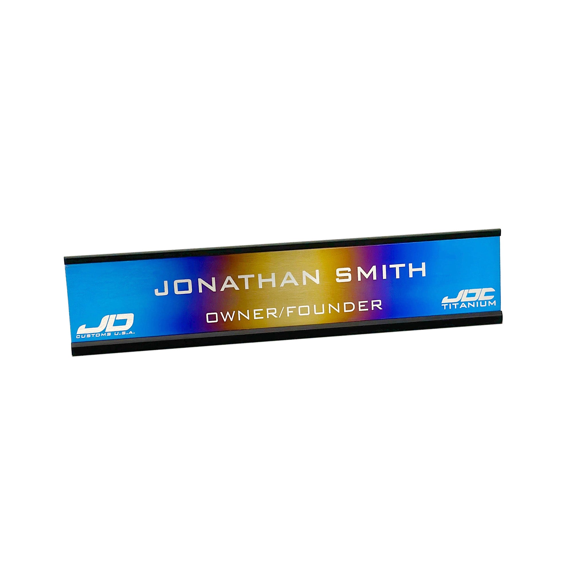 JDC Titanium Desk Name Plate