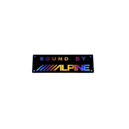 Alpine sound system logo on a white background