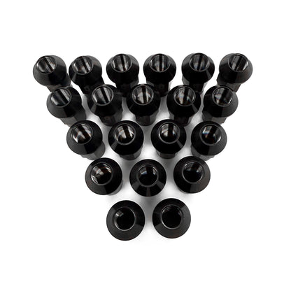 JDC Titanium M12x1.25 Black Open-End Lug Nuts (Universal)