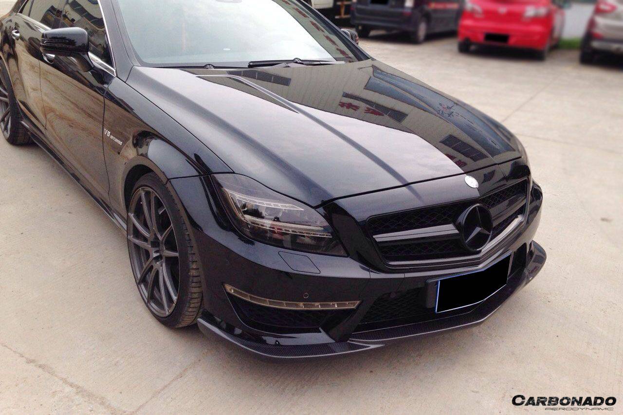 Carbonado 2011-2013 Mercedes Benz W218 CLS63 AMG BKSS Style Carbon Fiber Front Lip