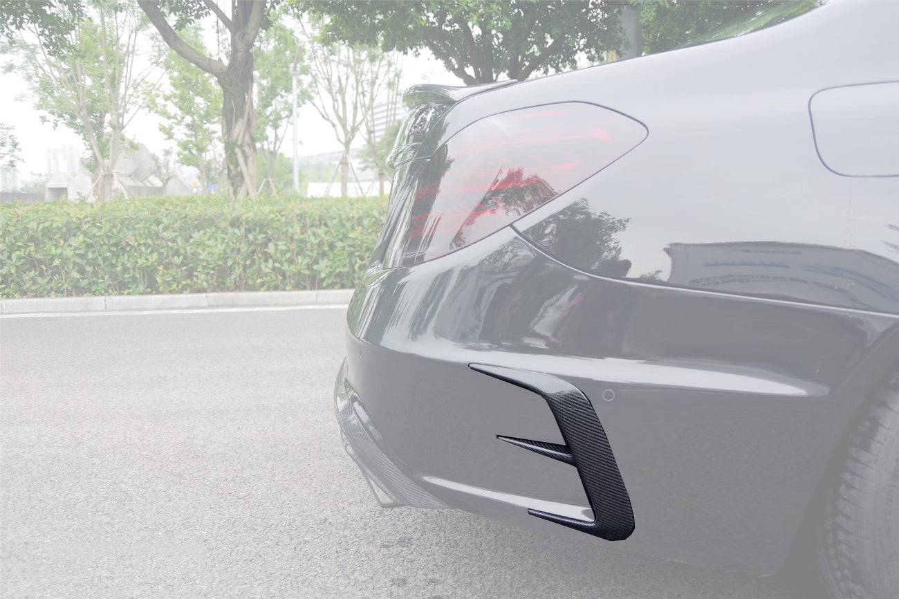 Ventilaciones de parachoques trasero de fibra de carbono estilo MSY para Mercedes Benz S63 AMG W222.2 Sedán Carbonado 2017-2020