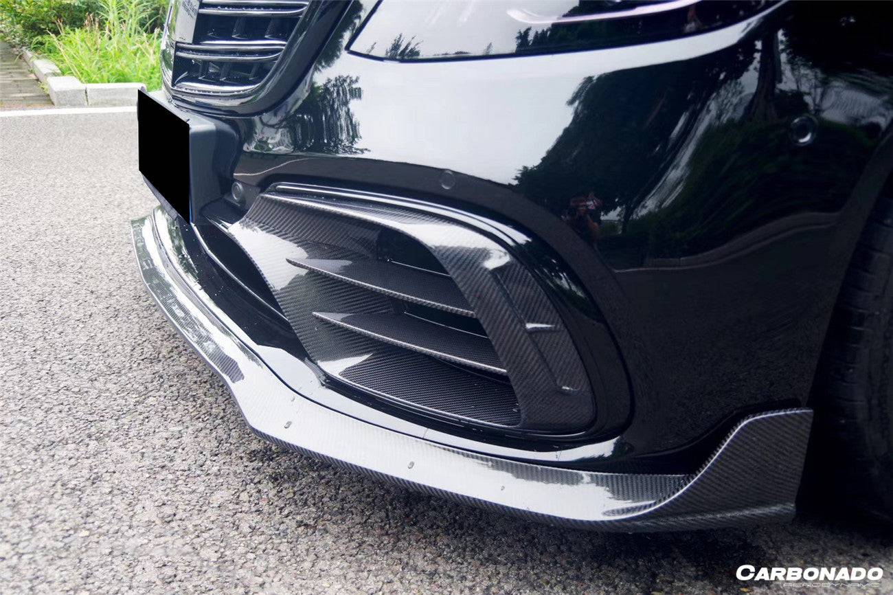 Carbonado 2017-2020 Mercedes Benz S63 AMG W222.2 Sedan MSY Style Carbon Fiber Front Lip