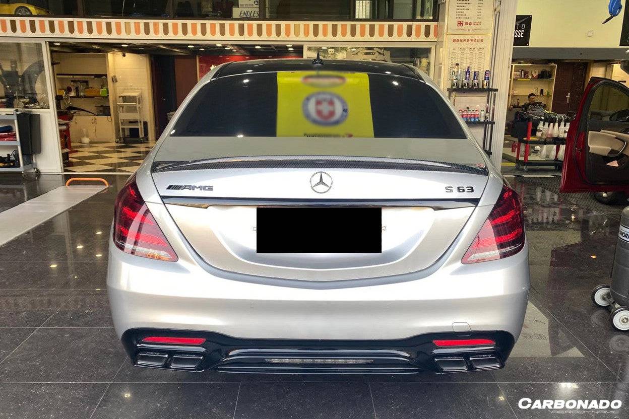Carbonado 2014-2020 Mercedes Benz S63 AMG W222 Sedan MSY Style Carbon Fiber Trunk Spoiler
