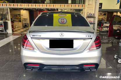 Carbonado 2014-2020 Mercedes Benz S63 AMG W222 Sedan MSY Style Carbon Fiber Trunk Spoiler