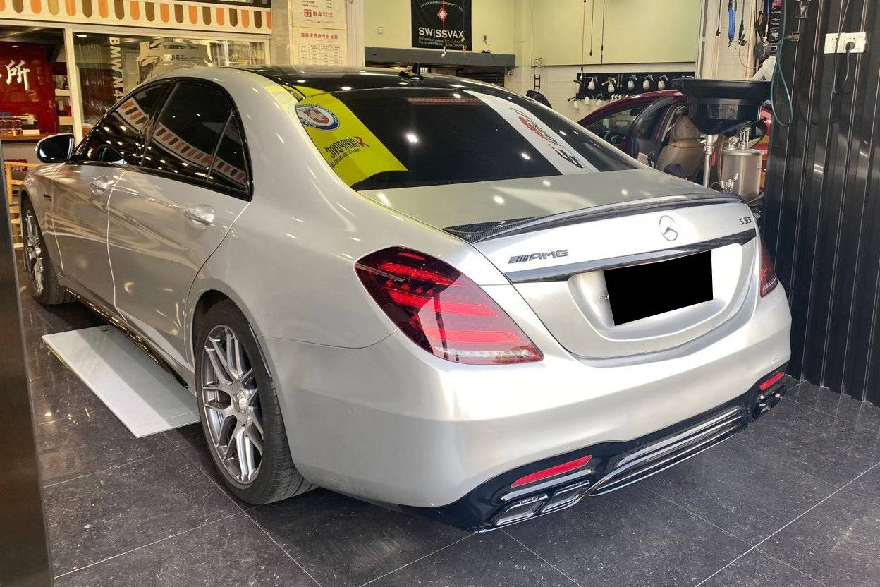 Carbonado 2014-2020 Mercedes Benz S63 AMG W222 Sedan MSY Style Carbon Fiber Trunk Spoiler