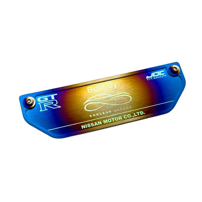 JDC Titanium Engine Build Plaque | Nissan R35 GT-R