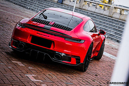 Carbonado 2019-2023 Porsche 911 992 Carrera   Targa Sport Design Bumper WP Style Dry Carbon Fiber Rear Lip