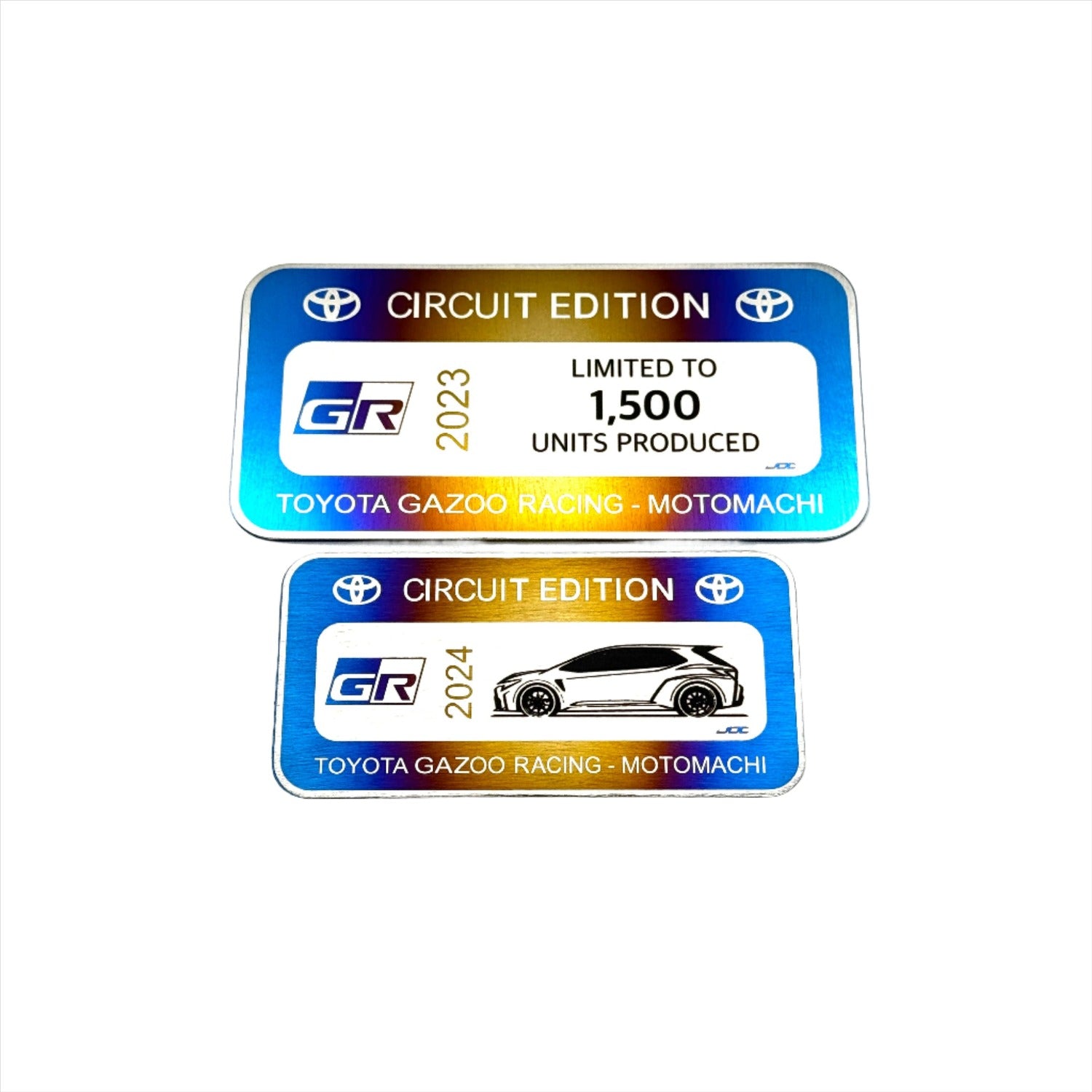 JDC Titanium Circuit Edition Door Plaque (23+ GR Corolla)