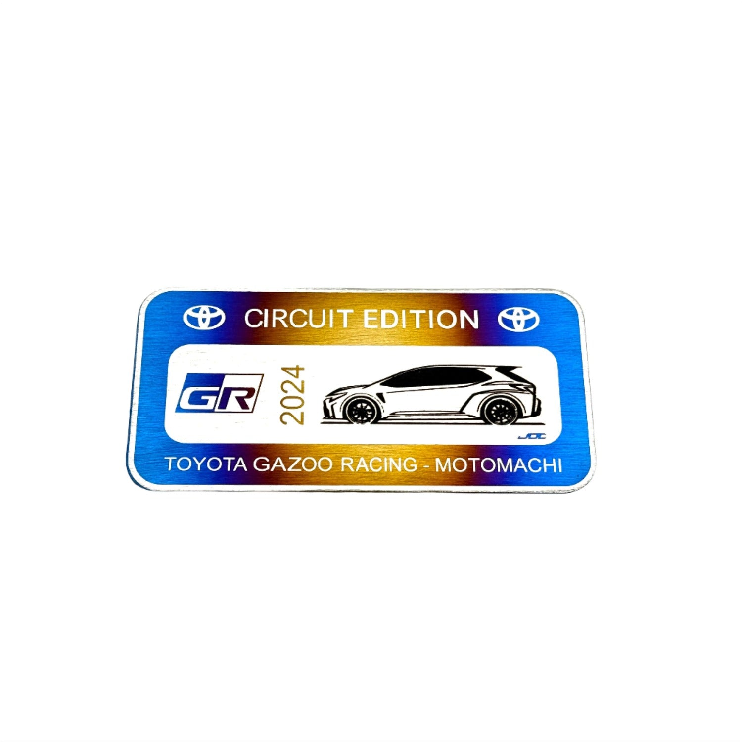 JDC Titanium Circuit Edition Door Plaque (23+ GR Corolla)