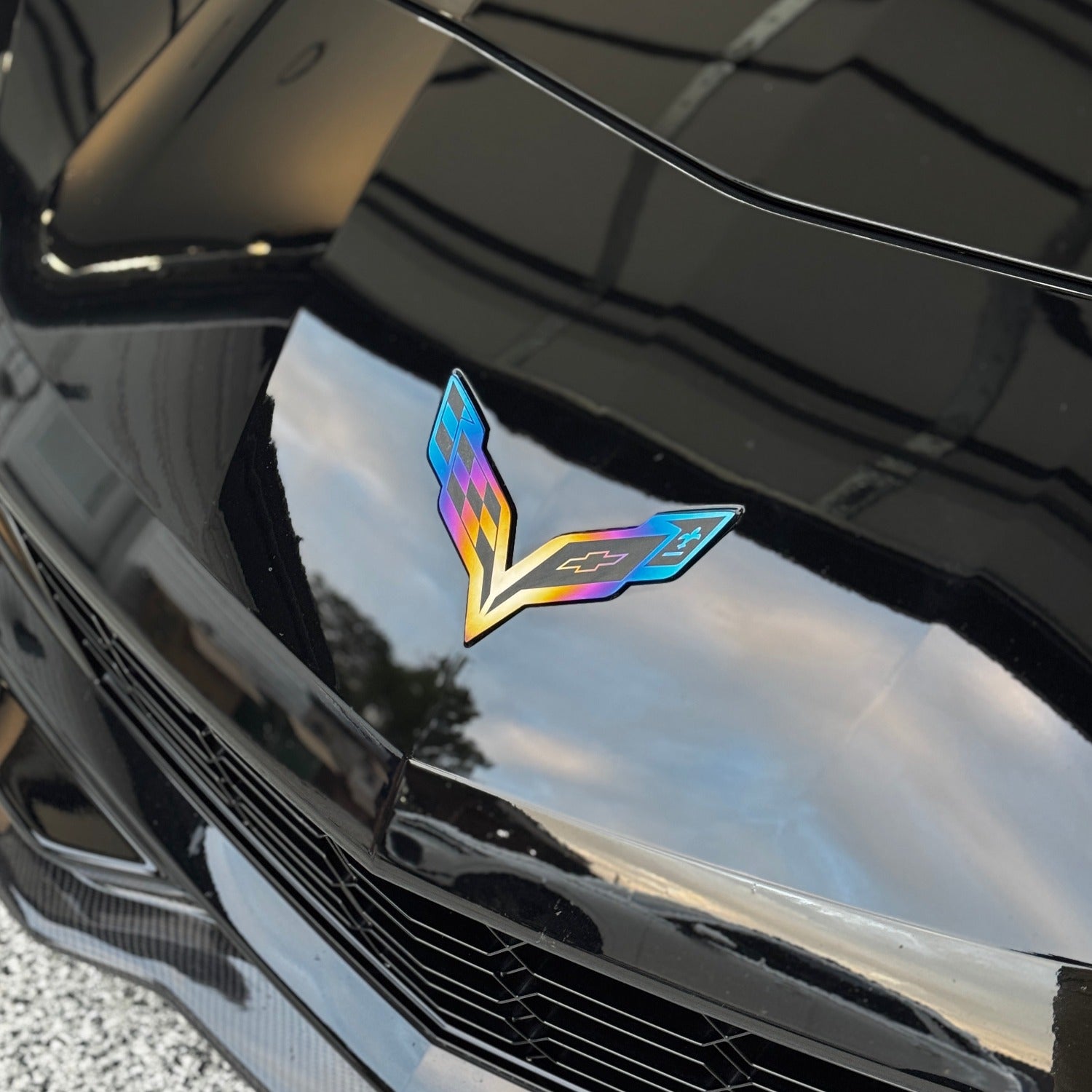 JDC Titanium Front/Rear Badge (2014-2019 C7 Corvette)