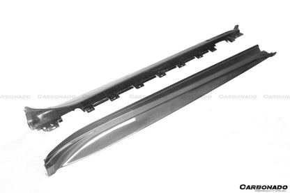 Carbonado 2019-2023 Porsche Taycan 4    4S    GTS    TURBO OD Style DRY Carbon Fiber Side Skirts