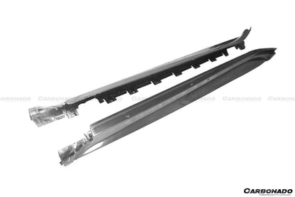 Carbonado 2019-2023 Porsche Taycan 4    4S    GTS    TURBO OD Style DRY Carbon Fiber Side Skirts
