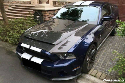 Carbonado 2010-2014 Ford Mustang GT500 Black Momba BC1 Style Hood