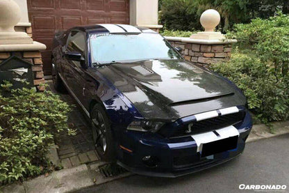 Carbonado 2010-2014 Ford Mustang GT500 Black Momba BC1 Style Hood