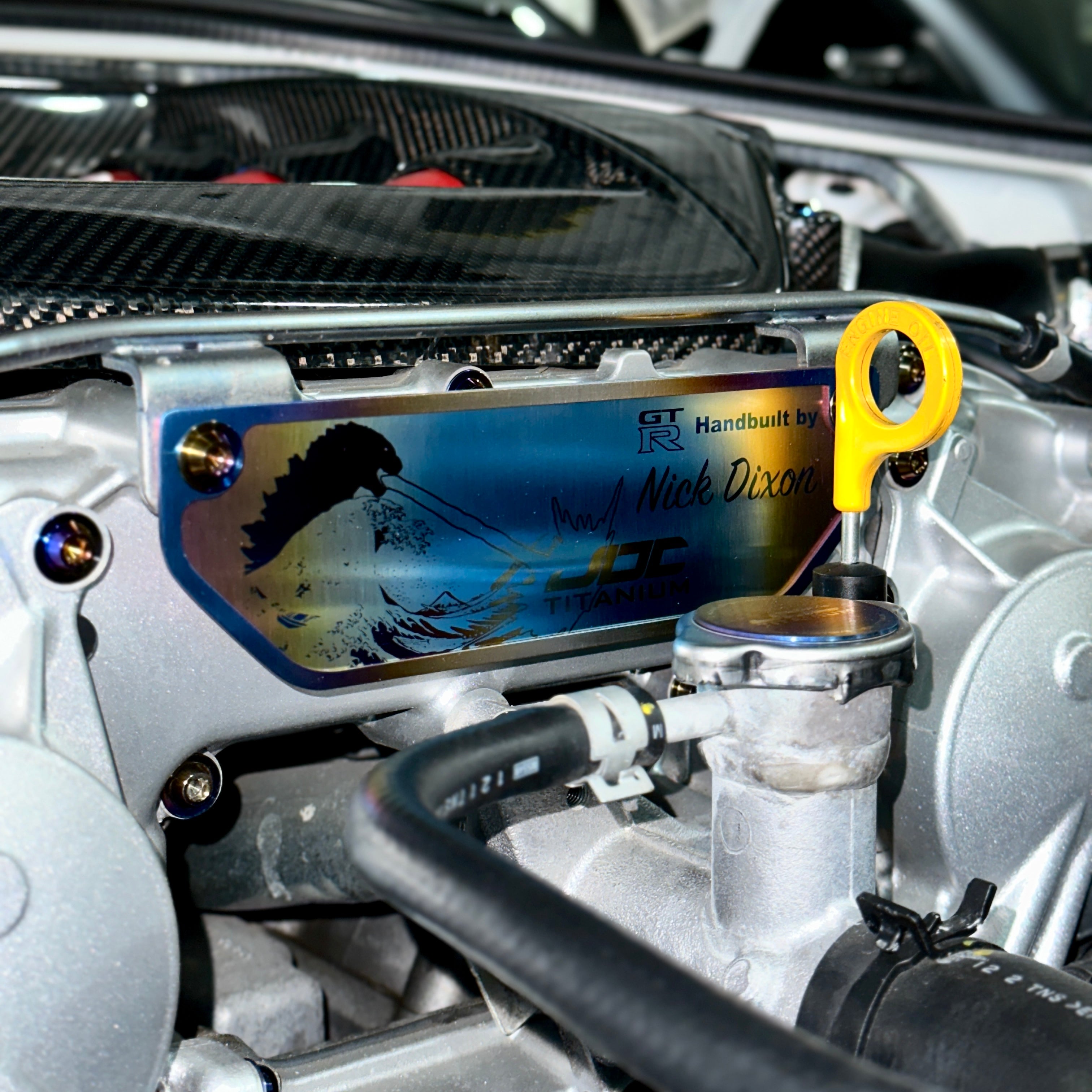 JDC Titanium Engine Build Plaque (Nissan R35 GT-R)