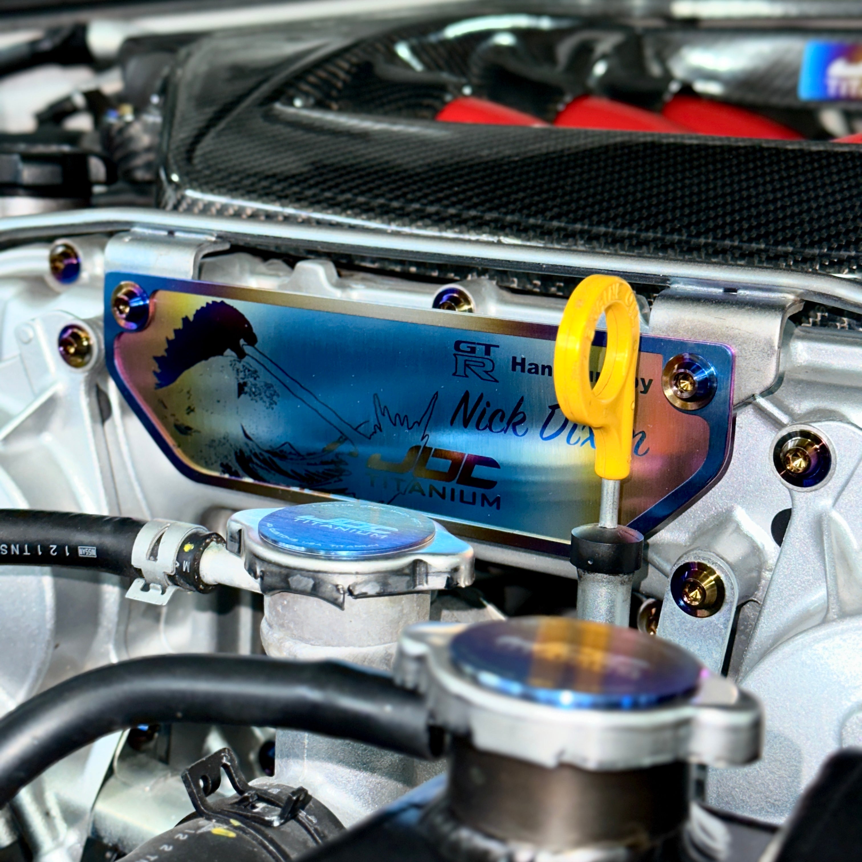 JDC Titanium Engine Build Plaque (Nissan R35 GT-R)