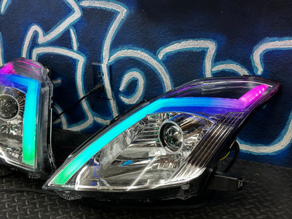 NTXGlow RGB Chrome Housing Headlights | 2006-2009 Nissan 350Z