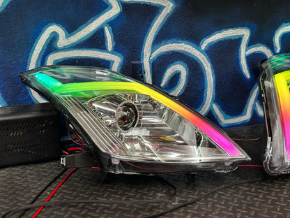 NTXGlow RGB Chrome Housing Headlights | 2006-2009 Nissan 350Z
